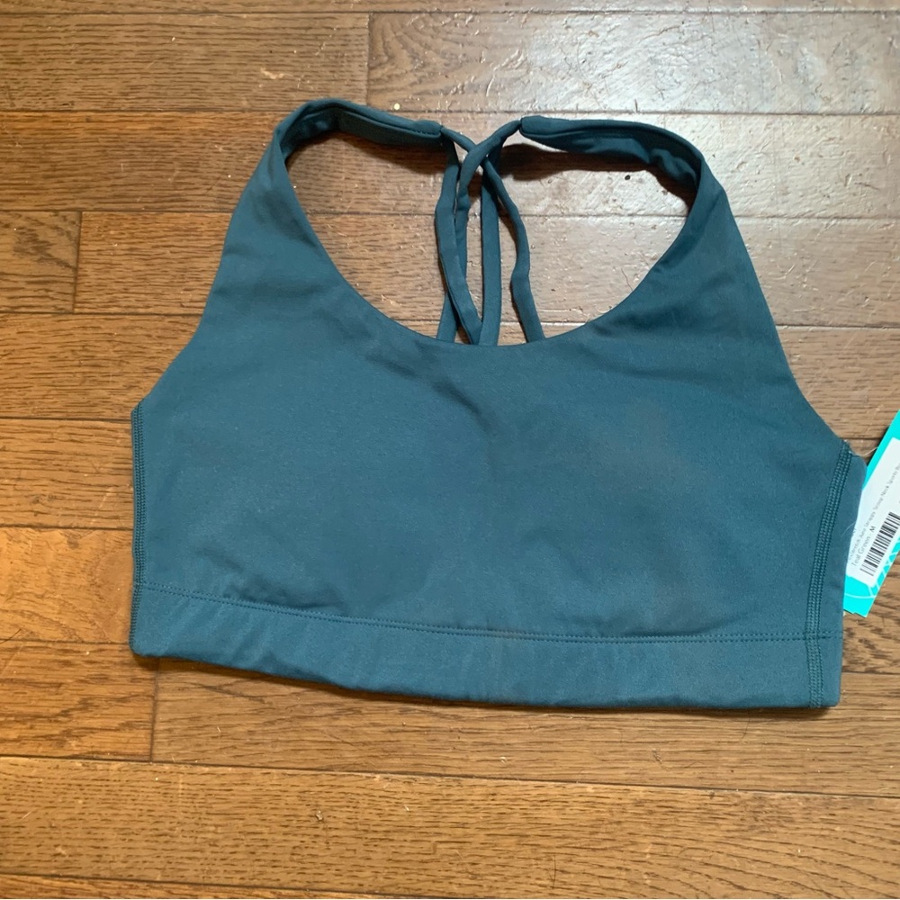 We Wander FlexStretch June StrappyScoop Neck Sports Bra | M | Teal Green NEW!!